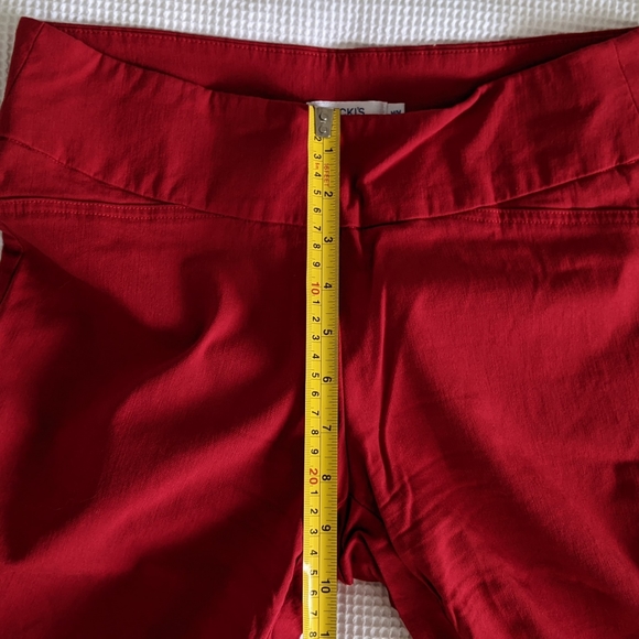Ricki's red skinny capri pants, microtwill pull on stretchy - Picture 6 of 6